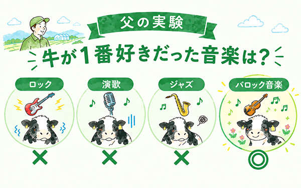 父の実験_牛が1番好きだった音楽は？