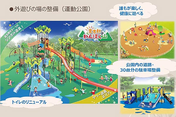 令和7年春に運動公園がリニューアル！魅力ある外遊びの場を整備しています