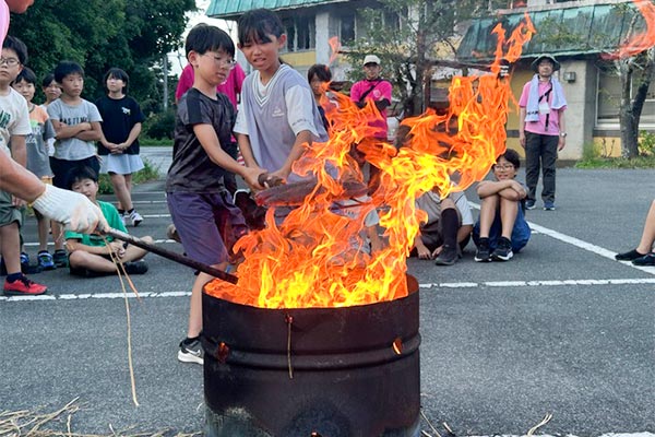 かつおのわら焼き体験