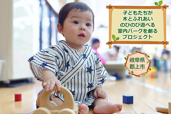 清流長良川と踊りのまち郡上で、子どもたちが木を通して自然とふれあい、のびのび遊べる室内パークを共に創ろう！