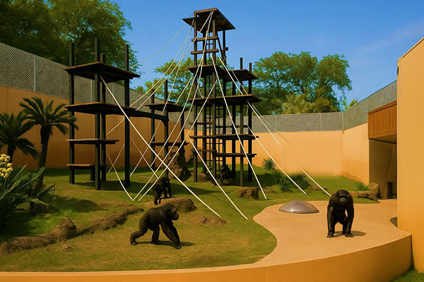 チンパンジー舎改修イメージ図１